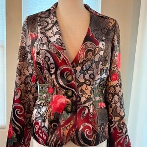 Elegant Floral Women's Blazer